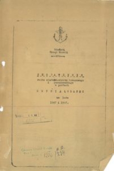 Zestawienie ruchu statk&oacute;w, obrotu towarowego i pasażerskiego w portach Gdynia i Gdańsk za lata 1947 i 1946
