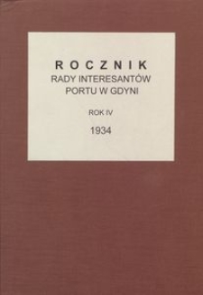 Rocznik Rady Interesantów Portu w Gdyni : 1934