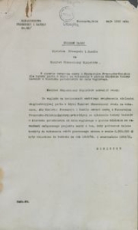 Wniosek Nagły Ministra Przemysłu i Handlu na Komitet Ekonomiczny Ministr&oacute;w