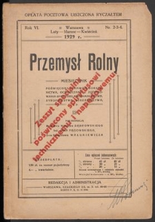 Przemysł Rolny, 1929, nr 2-3-4