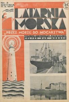 Latarnia Morska : "przez morze do mocarstwa", 1934, nr 3