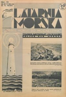 Latarnia Morska : "przez morze do mocarstwa", 1934, nr 11