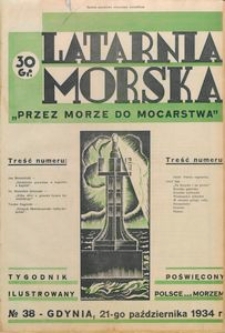 Latarnia Morska : "przez morze do mocarstwa", 1934, nr 38