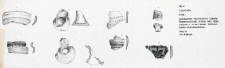 Człuchów. Stanowisko 1. Zestawienie fragmentów ceramiki średniowiecznej z fosy oraz p