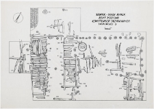 Słupsk - Stary Rynek. Rzut poziomy konstrukcji drewnianych. Stanowisko 3, wyk. I, Ar 20, 26, 27