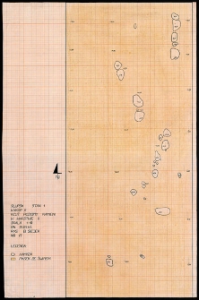 Słupsk - Rzut poziomy kamieni w warstwie II. Stanowisko 1, wyk. III