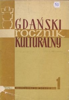 Gdański Rocznik Kulturalny, 1964, nr 1