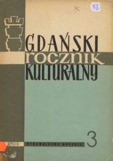 Gdański Rocznik Kulturalny, 1966, nr 3