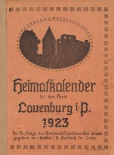 Heimatkalender für den Kreis Lauenburg i/P. 1923