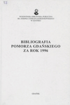 Bibliografia Pomorza Gdańskiego za rok 1996