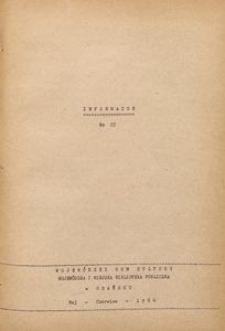 Informator / Wojew&oacute;dzki Dom Kultury w Gdańsku, 1966, nr 55