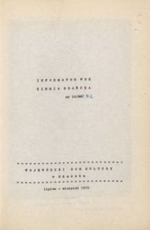 Informator WDK : Ziemia Gdańska, 1970, nr 10 (82)