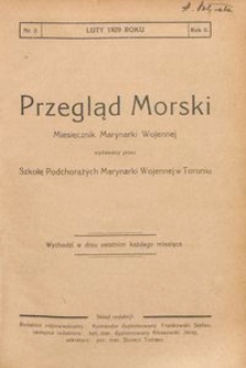 Przegląd Morski : miesięcznik Marynarki Wojennej, 1929, nr 2