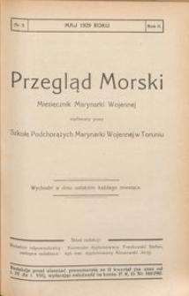 Przegląd Morski : miesięcznik Marynarki Wojennej, 1929, nr 5