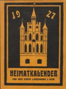 Heimatkalender f&uuml;r den Kreis Lauenburg i. Pom. 1927