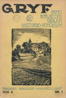 Gryf : pismo poświęcone sprawom kaszubsko-pomorskim, 1932, nr 1