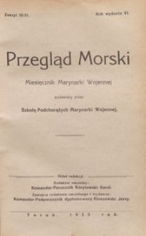 Przegląd Morski : miesięcznik Marynarki Wojennej, 1933, nr 50-51