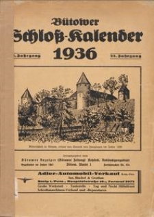 Bütower Schloß-Kalender 1936