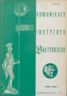 Komunikaty Instytutu Bałtyckiego, zeszyt specjalny