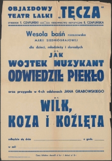 Jak Wojtek Muzykant odwiedził piekło : afisz do spektaklu