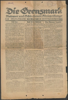 Die Grenzmark. Flatower und Schlochauer Kreiszeitung, 1921, Nr. 226