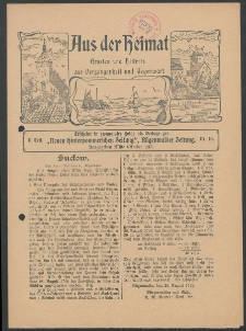 Aus der Heimat. Ernstes und Heiteres aus Vergangenheit und Gegenwart, 1913, Nr. [16]
