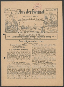 Aus der Heimat. Ernstes und Heiteres aus Vergangenheit und Gegenwart, 1913, Nr. [17]