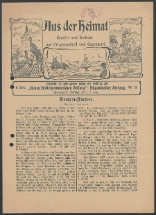 Aus der Heimat. Ernstes und Heiteres aus Vergangenheit und Gegenwart, 1914, Nr. [21]