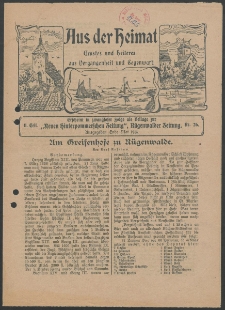 Aus der Heimat. Ernstes und Heiteres aus Vergangenheit und Gegenwart, 1914, Nr. [26]