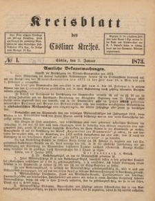 Kreisblatt des Cösliner Kreises 1873