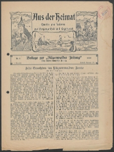Aus der Heimat. Ernstes und Heiteres aus Vergangenheit und Gegenwart, 1933, Nr. [5]