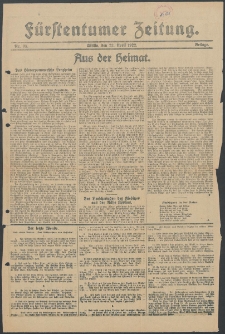 F&uuml;rstentumer Zeitung : Beilage, 1922, Nr. 95