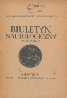 Biuletyn Nautologiczny, 1960 r.