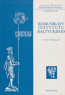 Komunikaty Instytutu Bałtyckiego, z.47