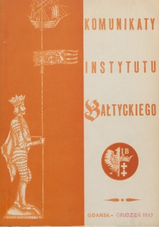 Komunikaty Instytutu Bałtyckiego, z.7