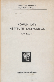 Komunikaty Instytutu Bałtyckiego, z.11
