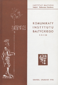 Komunikaty Instytutu Bałtyckiego, z.22