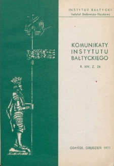 Komunikaty Instytutu Bałtyckiego, z.26