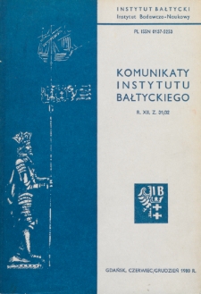 Komunikaty Instytutu Bałtyckiego, z.31/32