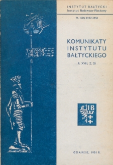 Komunikaty Instytutu Bałtyckiego, z.33