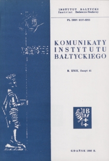 Komunikaty Instytutu Bałtyckiego, z.41