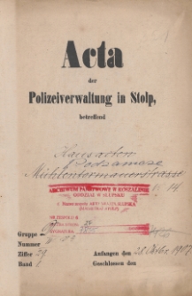 Dokumentacja techniczna budynku przy dawnej ulicy M&uuml;hlenthormauer 14 - ulica nie istnieje