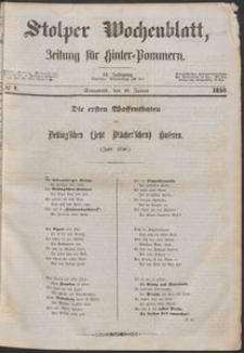 Stolper Wochenblatt. Zeitung f&uuml;r Hinterpommern № 7
