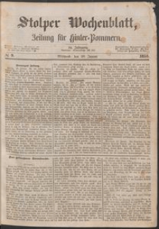 Stolper Wochenblatt. Zeitung f&uuml;r Hinterpommern № 9