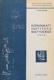 Komunikaty Instytutu Bałtyckiego, z.35