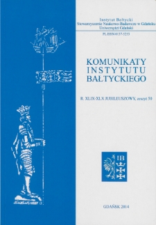 Komunikaty Instytutu Bałtyckiego, z.50