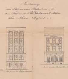Dokumentacja techniczna budynku przy dawnej ulicy M&uuml;hlenthormauer 1 - ulica nie istnieje