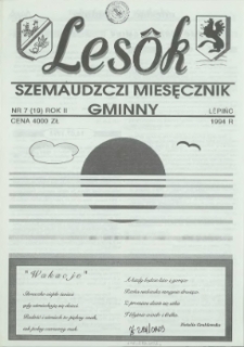 Lesôk Szemaudzczi Miesęcznik Gminny, 1994, lëpińc, Nr 7 (19)
