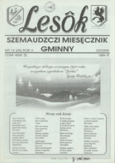 Lesôk Szemaudzczi Miesęcznik Gminny, 1994, godnik, Nr 12 (24)