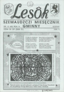 Lesôk Szemaudzczi Miesęcznik Gminny, 1996, godnik, Nr 12 (45)
